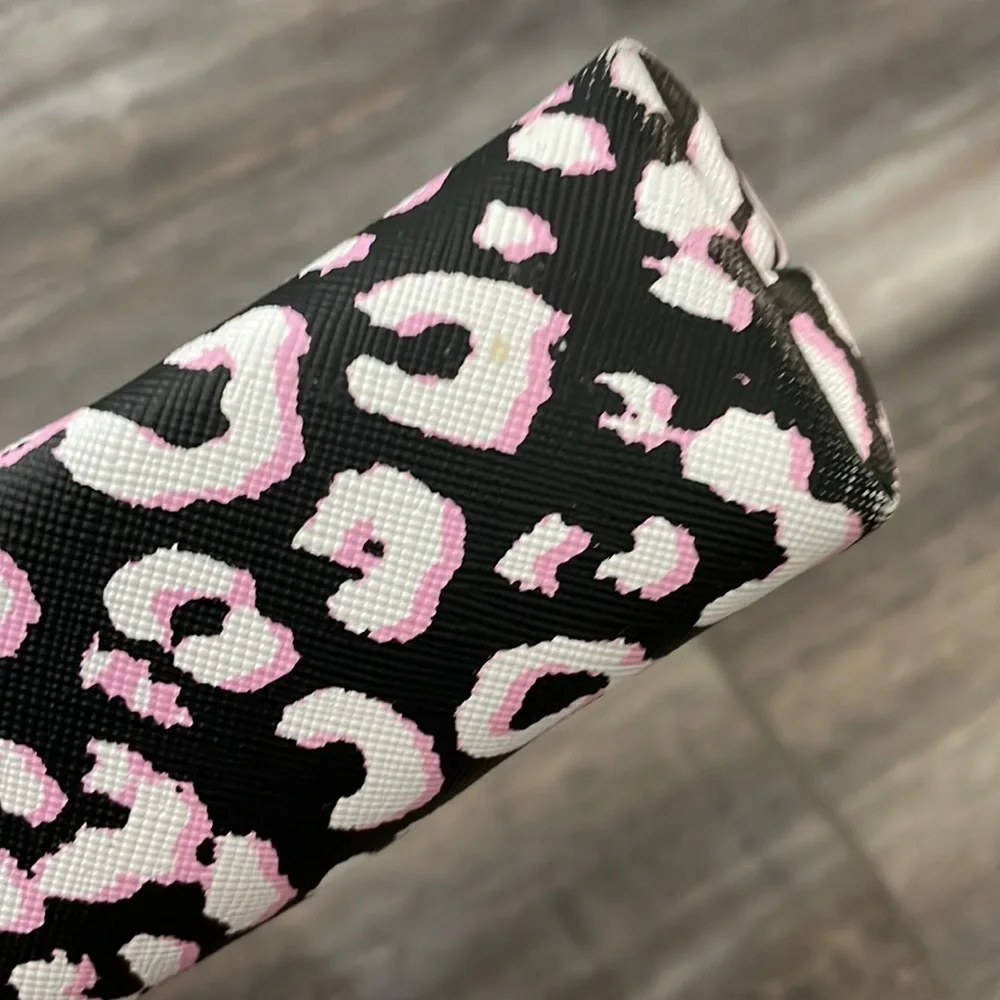 Victoria's Secret Leopard Animal Print Makeup Pouch Case Ziptop